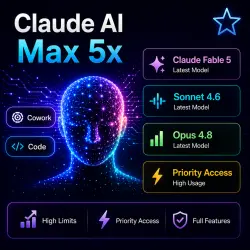 Claude Max 5x 1M: Мгновенный Доступ | АВТО 24/7, FULL WARRANTY
