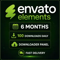 Envato Elements 6 Month - Download Panel - 100 Daily Downloads - Instant Delivery