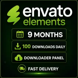 Envato Elements 9 Month - Download Panel - 100 Daily Downloads - Instant Delivery