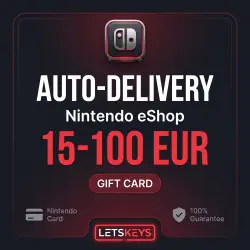 Nintendo Gift Card · AUTO 24/7 · 15-100 EUR · EUROPE