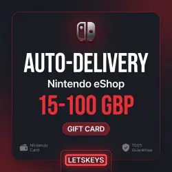 Nintendo Gift Card · AUTO 24/7 · 15-100 GBP · UK