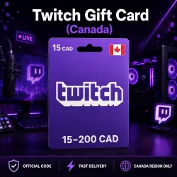 Twitch Gift Card (Canada) 15–200 CAD | Top-up Code