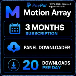 Motion Array 3 Month - Download Panel - 20 Daily Downloads - Instant Delivery