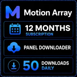 Motion Array 12 месяц - Панель загрузок - 50 ежедневных загрузок -