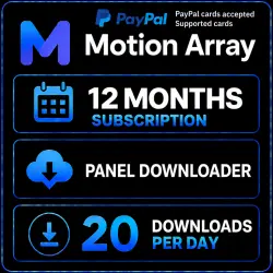 Motion Array 12 Month - Download Panel - 20 Daily Downloads - Instant Delivery