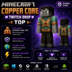 Minecraft - Copper Core Twitch Skin КЛЮЧ АКТИВАЦИИ, лот №269078