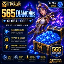 Mobile Legends Bang Bang 565 Diamonds GLOBAL CODE* WITHOUT RU