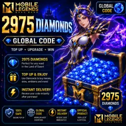 Mobile Legends 2975 Diamonds КОД АКТИВАЦИИ ЛЮБОЙ РЕГИОН* БЕЗ РФ