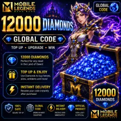 Mobile Legends Bang Bang 12 000 Diamonds GLOBAL CODE* WITHOUT RU