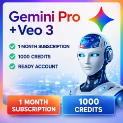 Google Gemini Pro + Veo 3 Premium – Personal Access – 1 Month + 1000 Credits