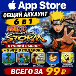 NARUTO Ultimate Ninja STORM iOS iPhone iPad AppStore Account 6-в-1