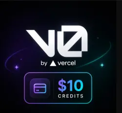 v0 от Vercel — Личный аккаунт | 10 долларов США (кредиты)