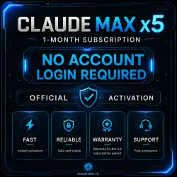 NO LOGIN | Claude Max x5 | 1 month | Official | s