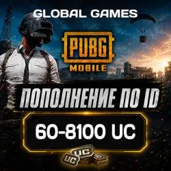 PUBG MOBILE 60-8100 UC Topup via ID