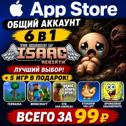 The Binding of Isaac Rebirth iOS iPhone iPad AppStore Account 6-в-1