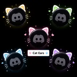 Кошачьи ушки Украшение для Discord $5.99 — недорогой декор