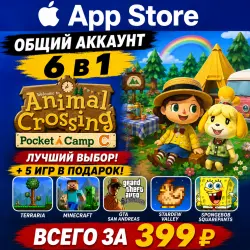 Animal Crossing: Pocket Camp C iOS iPhone iPad AppStore Account 6-в-1