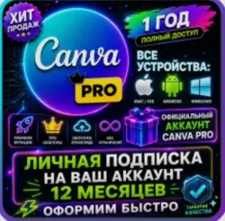 Canva Pro — полный доступ на 1 год (ваш адрес электронной почты)