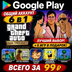 Grand Theft Auto The Trilogy for Android Google Play Account 6-in-1