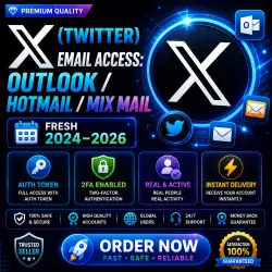 X (Twitter) Accounts | Email Access (Outlook/Hotmail/Mix) | 2024–2026 | Token + 2FA | Instant Delive