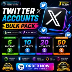 X (Twitter) Bulk Accounts | 5/10/20/50 | Full Access | Token | Instant Delivery