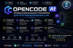 OPENCODE AI | Профессиональная платформа для программирования ИИ | Множество моделей ИИ | до