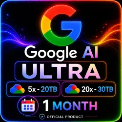 Google AI Ultra 20X | 1 Month | Gemini 3.1 + 30TB + YouTube Premium | Official Plan Upgrade