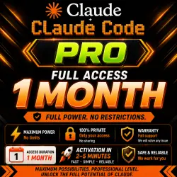 Claude Pro + Claude Code | Personal Account | 1 Month Access | Full Premium Model Access