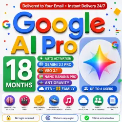 Google AI Pro 1 месяц Gemini AI→ На Вашу почту | Gemini 3.1 Pro + Veo 3.1 + Nano Banana Pro