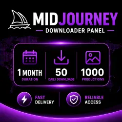 Midjourney – Downloader Panel – 1 Month – 1000 Productions – Instant Delivery