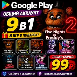 Five Nights at Freddy's 2 для Android учетная запись Google Play 6 в 1