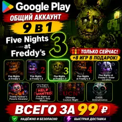 Five Nights at Freddy's 3 для Android учетная запись Google Play 6 в 1
