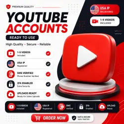 YouTube Accounts | 1-5 Videos | USA IP | SMS & 2FA Verified | Video Uploads Ready