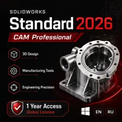 SOLIDWORKS 2026 Standard + CAM Professional | 1-Year CAD/CAM Access + Microsoft Office 2024 Gift