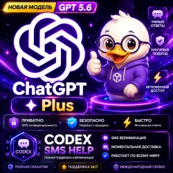 24/7 ChatGPT Plus | GPT 5.6 | 7 дней/1 месяц готовой подписки | АВТО 24/7 | Полная