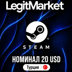 STEAM 20$ | STEAM WALLET CARD | ТУРЦИЯ | КЛЮЧ АКТИВАЦИИ | АВТО