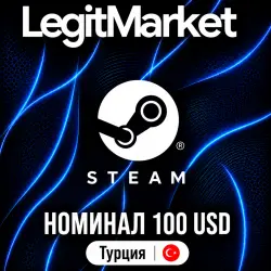 STEAM 100$ | STEAM WALLET CARD | ТУРЦИЯ | КЛЮЧ АКТИВАЦИИ | АВТО