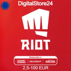 Подарочная карта Riot Cash Card Европа 2,5-100 EUR