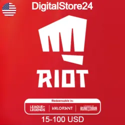 Подарочная карта Riot Cash Card США 15-100 USD