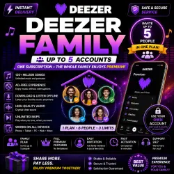 DEEZER FAMILY PREMIUM – 5 INVITATIONS AVAILABLE