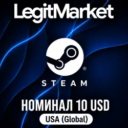 STEAM 10$ | STEAM WALLET CARD | GLOBAL | КЛЮЧ АКТИВАЦИИ | АВТО
