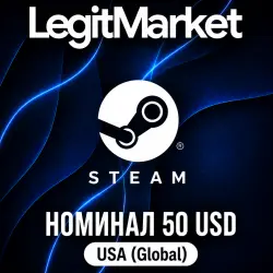 STEAM 50$ | STEAM WALLET CARD | GLOBAL | КЛЮЧ АКТИВАЦИИ | АВТО