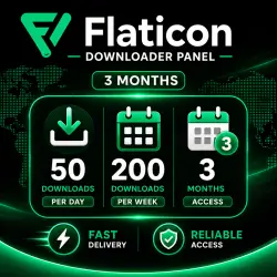 Flaticon Premium 3 Month – Downloader Panel – 50 Daily Downloads - Instant Delivery