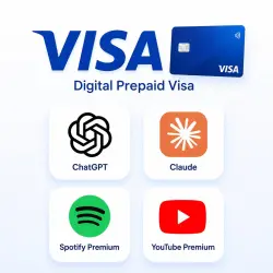Цифровая предоплаченная Visa ⋅ США ⋅ $20-500