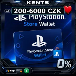 PlayStation Store Wallet • Чехия (CZ) • 200-6000 CZK