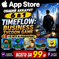 Timeflow: Business Tycoon Game ios iPhone iPad AppStore Account 6-in-1