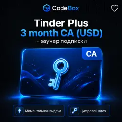Tinder Plus 3 month CA (USD) - ваучер подписки