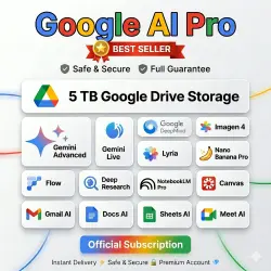 Google AI PRO + Gemini PRO + VEO 3 + Диск 5 ТБ + Lyria + NotebookLM Pro + Nano Banana