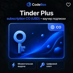 Tinder Plus subscription CO (USD) - ваучер подписки