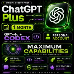 ChatGPT 5.6 Plus for 1 month + CODEX (personal account) instant issuance